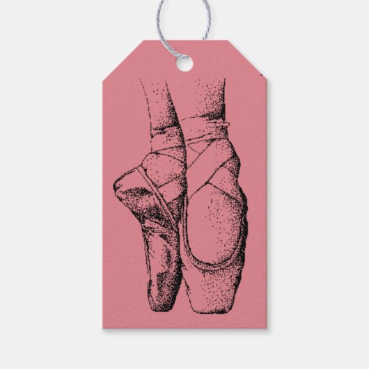 Ballerina Slippers Ballet Verjaardag Gift Labels Cadeaulabel (Voorkant)