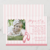 Ballerina Slippers Eerste Verjaardag met Foto Kaart (Voorkant / Achterkant)