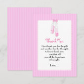 Ballerina Slippers Roze Ballet Dank u Kaarten (Voorkant / Achterkant)