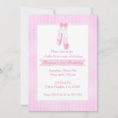 Ballerina Slippers Roze Ballet Party Uitnodigingen (Voorkant)