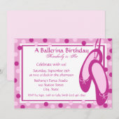 Ballerina Slippers / Verjaardag Kaart (Voorkant / Achterkant)
