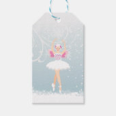 Ballerina, sneeuwvlokken Winter Wonderland Cadeau  Cadeaulabel (Voorkant)