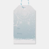 Ballerina, sneeuwvlokken Winter Wonderland Cadeau  Cadeaulabel (Achterkant)