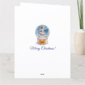 Ballerina Snow Globe Christmas Holiday Card Kaart (Achterkant)