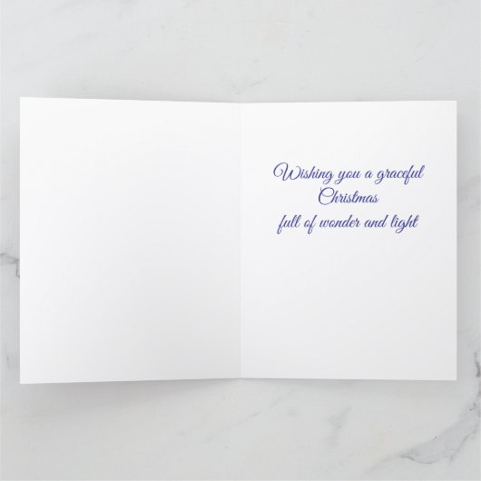 Ballerina Snow Globe Christmas Holiday Card Kaart (Binnen)