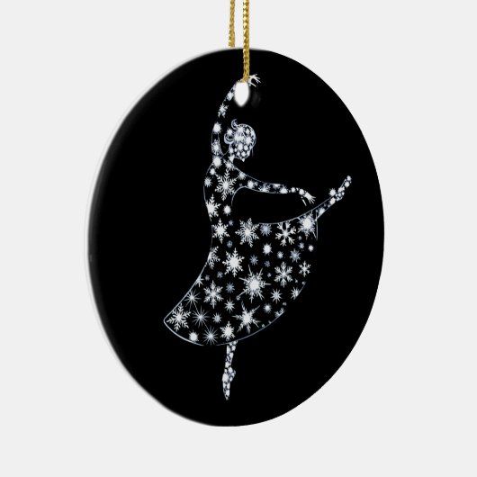 Ballerina Snowflake Ballet Kostuum Winter Dance Gi Keramisch Ornament (Rechts)