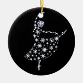 Ballerina Snowflake Ballet Kostuum Winter Dance Gi Keramisch Ornament (Voorkant)