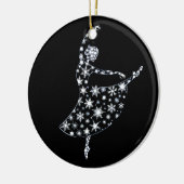 Ballerina Snowflake Ballet Kostuum Winter Dance Gi Keramisch Ornament (Links)