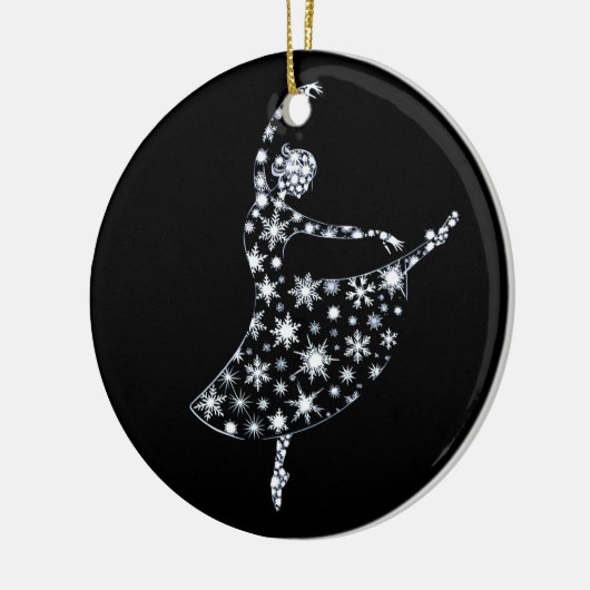 Ballerina Snowflake Ballet Kostuum Winter Dance Gi Keramisch Ornament (Links)