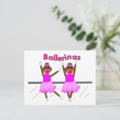 Ballerina Sock Monkeys—Schattig design Briefkaart (Staand voorkant)