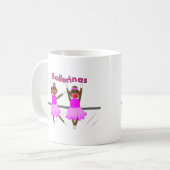 Ballerina Sock Monkeys—Schattig design Koffiemok (Voorkant links)