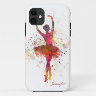 Ballerina Splatter Art Persoonlijke naam Ballet Case-Mate iPhone Case