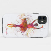 Ballerina Splatter Art Persoonlijke naam | Ballet Case-Mate iPhone Case (Achterkant (horizontaal))