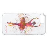 Ballerina Splatter Art Persoonlijke naam | Ballet Case-Mate iPhone Case (Achterkant (Horizontaal))