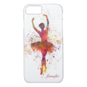 Ballerina Splatter Art Persoonlijke naam | Ballet Case-Mate iPhone Case (Achterkant)