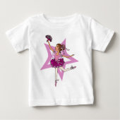 Ballerina ster in als ik opgroeien peuter roze t-s (Voorkant)