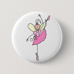 Ballerina Stick Figuur Button