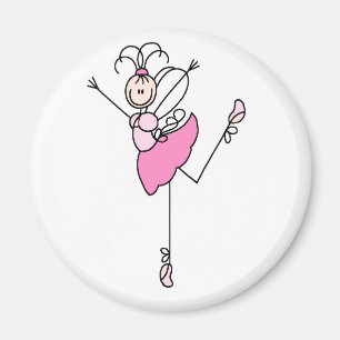Ballerina Stick Figuur Drie Magneet