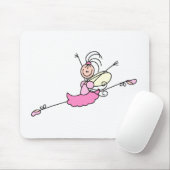 Ballerina Stick Figuur One Mousepad Muismat (Met muis)