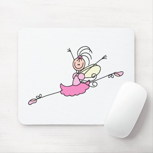 Ballerina Stick Figuur One Mousepad Muismat (Met muis)