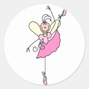 Ballerina Stick Figuur Sticker