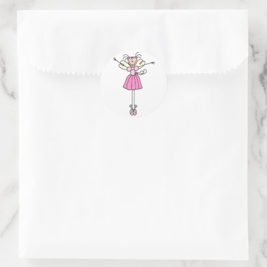 Ballerina Stick Figuur Sticker (Tas)