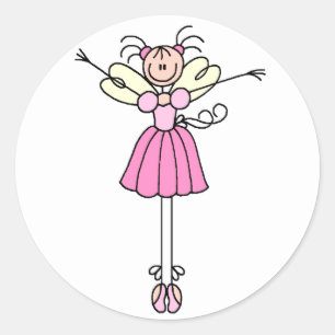 Ballerina Stick Figuur Sticker