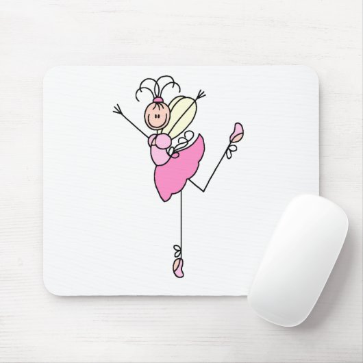 Ballerina Stick Figuur Three Mousepad Muismat (Met muis)
