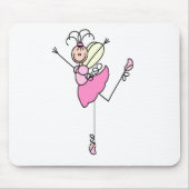 Ballerina Stick Figuur Three Mousepad Muismat (Voorkant)
