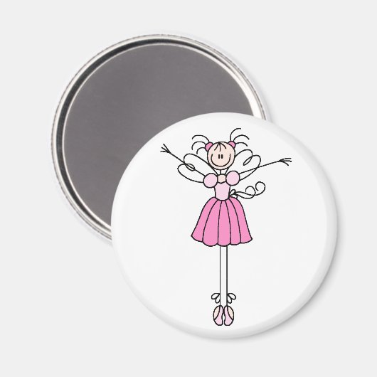 Ballerina Stick Figuur Twee Magneet (Voorkant / Achterkant)