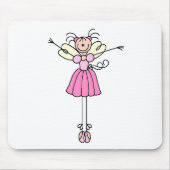 Ballerina Stick Figuur Two Mousepad Muismat (Voorkant)