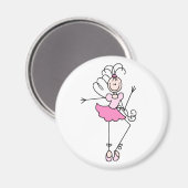 Ballerina Stick Figuur Vier Magneet (Voorkant / Achterkant)