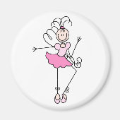 Ballerina Stick Figuur Vier Magneet (Voorkant)