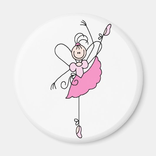Ballerina Stick Figuur Vijf Magneet (Voorkant)