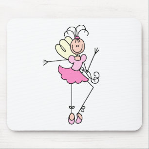 Ballerina Stickfiguur Vier Muismat