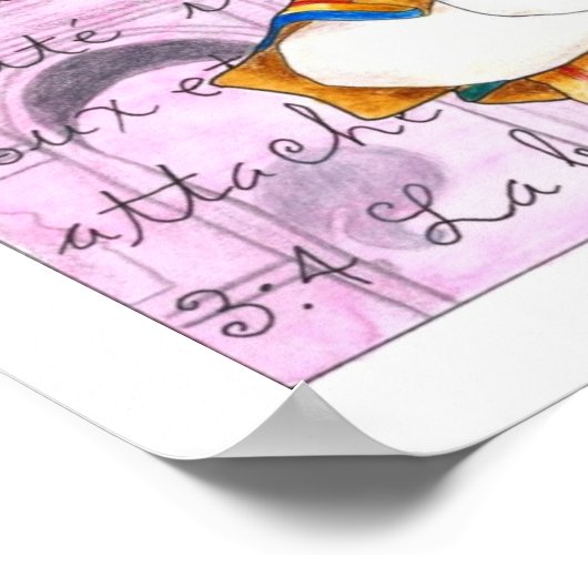 Ballerina stille geest Schrift Poster (Hoek)