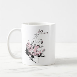 Ballerina Stretching in Pink personaliseren Koffiemok