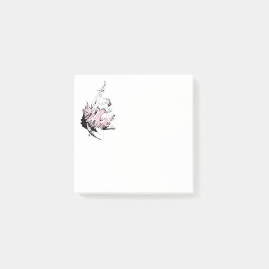 Ballerina Stretching in Roze Tutu Post-it® Notes (Voorkant)