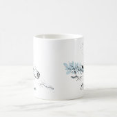 Ballerina Stretching personaliseren in Blue Koffiemok (Center)