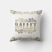 Ballerina  Stylish Gold Sepia Foto Collage Kussen (Achterkant)