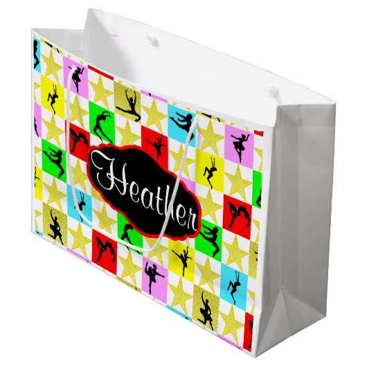 BALLERINA SUPER STAR GEPERSONALISEERDE CADEAUZAK LARGE CADEAUTASJE (Voorkant Gekanteld)