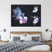 Ballerina Swan Dance Canvas Afdruk (Insitu (Slaapkamer))