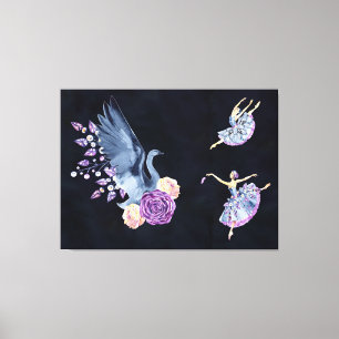 Ballerina Swan Dance Canvas Afdruk