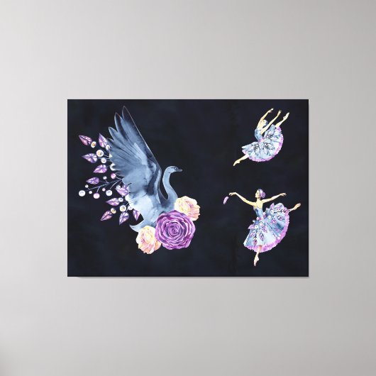 Ballerina Swan Dance Canvas Afdruk (Voorkant)