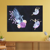 Ballerina Swan Dance Canvas Afdruk (Insitu (Woonkamer))