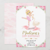 Ballerina swan Tutu leuke verjaardagsfeestje uitno Kaart (Voorkant / Achterkant)