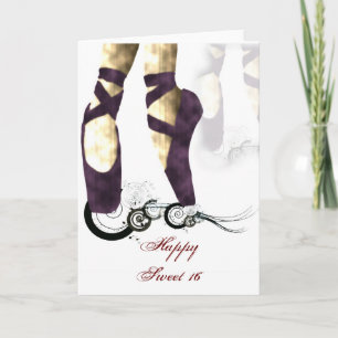 Ballerina Sweet 16 Birthday Card