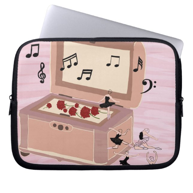 Ballerina Symfonie in een doos - Ballerina Art Laptop Sleeve (Voorkant)
