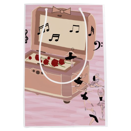 Ballerina Symfonie in een doos - Ballerina Art Medium Cadeauzakje (Voorkant)