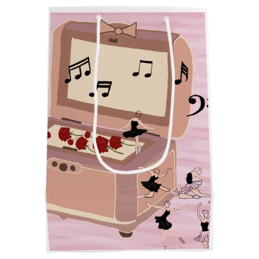 Ballerina Symfonie in een doos - Ballerina Art Medium Cadeauzakje (Achterkant)